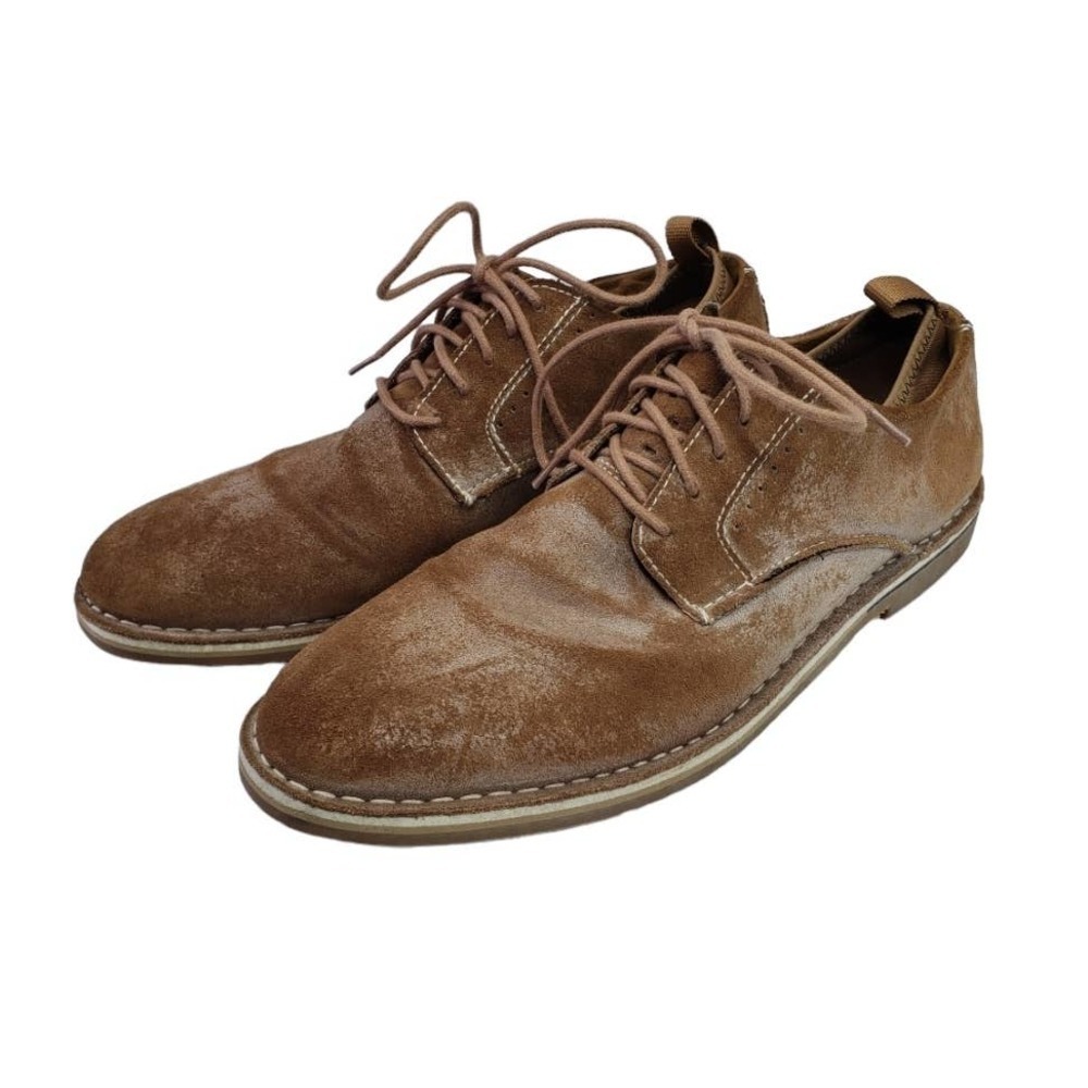 Steve Madden Stannis Brushed Suede Leather Oxford Men's 10 Tan‎